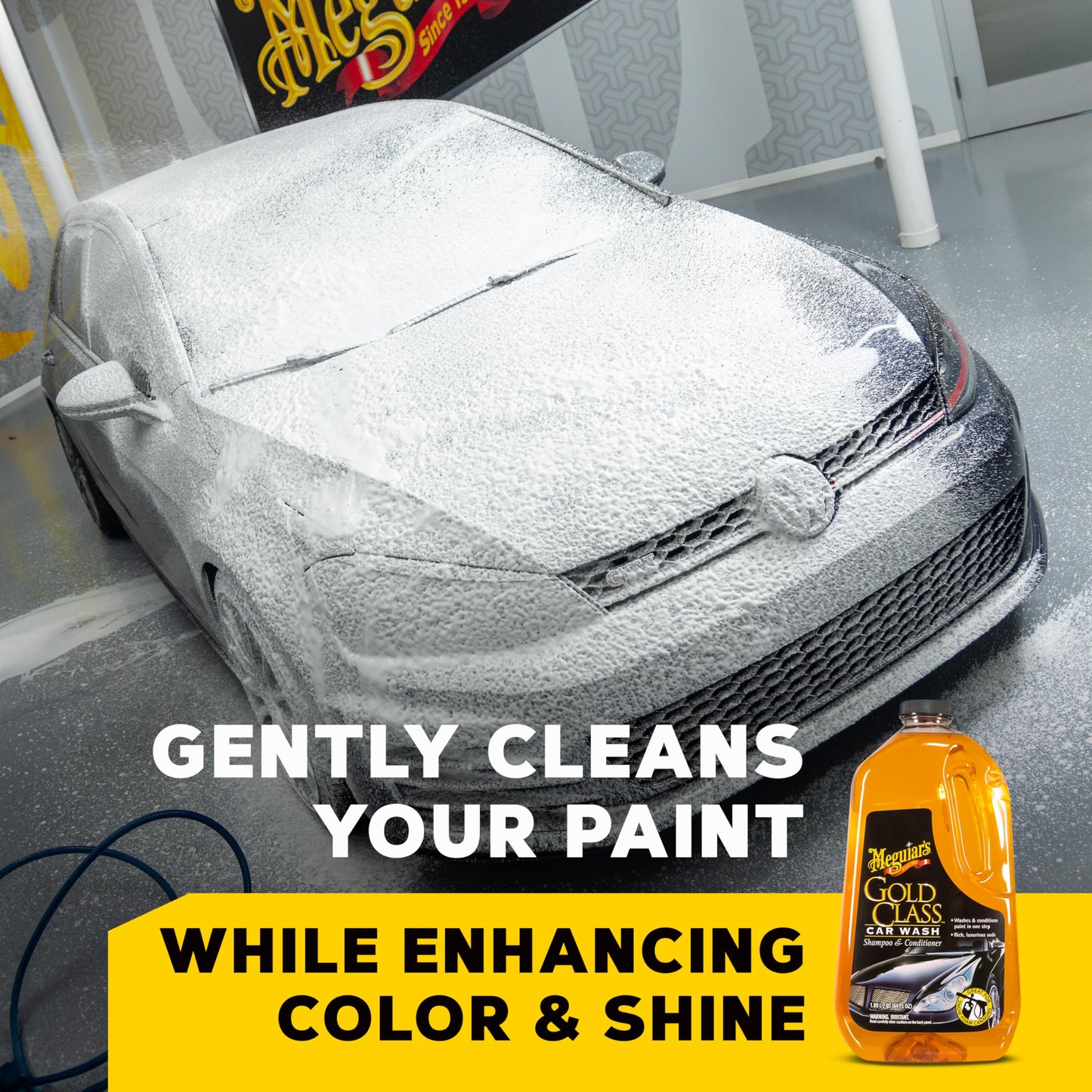 Meguiar's Gold Class Car Wash 64oz – Foam Cannon & Bucket Safe, Glossy Finish