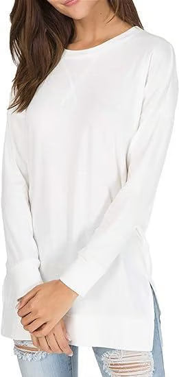🔥Round Neck Casual Solid Color Top