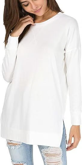 🔥Round Neck Casual Solid Color Top