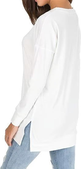 🔥Round Neck Casual Solid Color Top