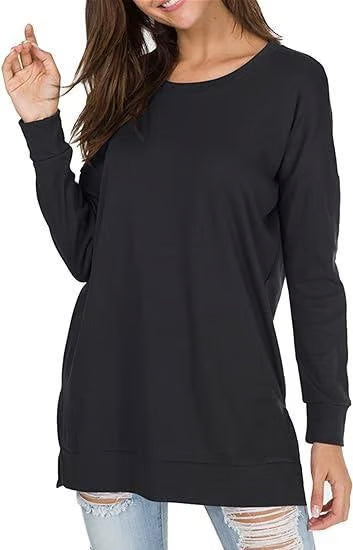 🔥Round Neck Casual Solid Color Top