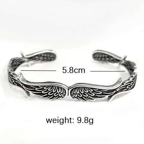 Angel Wings Vintage Style Sterling Silver Bracelet