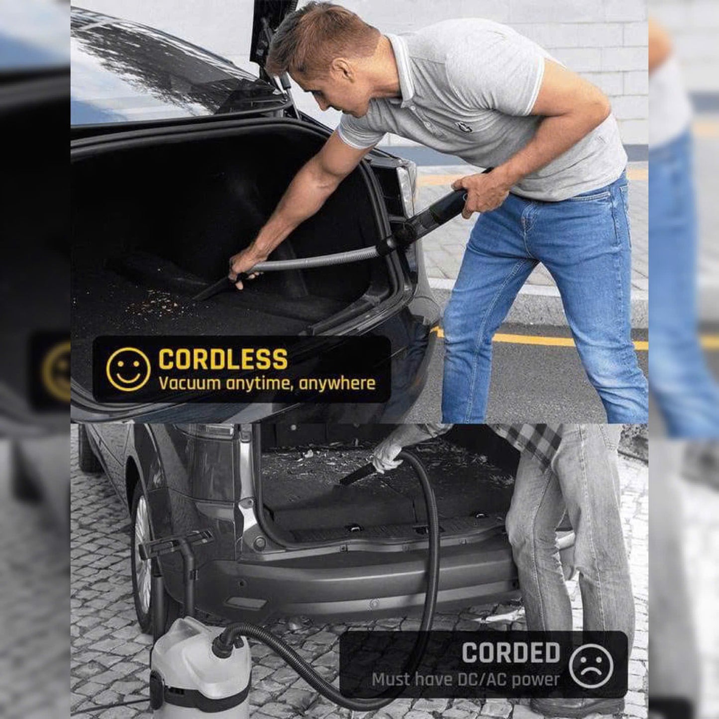 💥 Slim V8 Mate Cordless Car Vacuum High Power 12000Pa/30AW