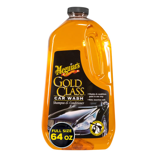 Meguiar's Gold Class Car Wash 64oz – Foam Cannon & Bucket Safe, Glossy Finish